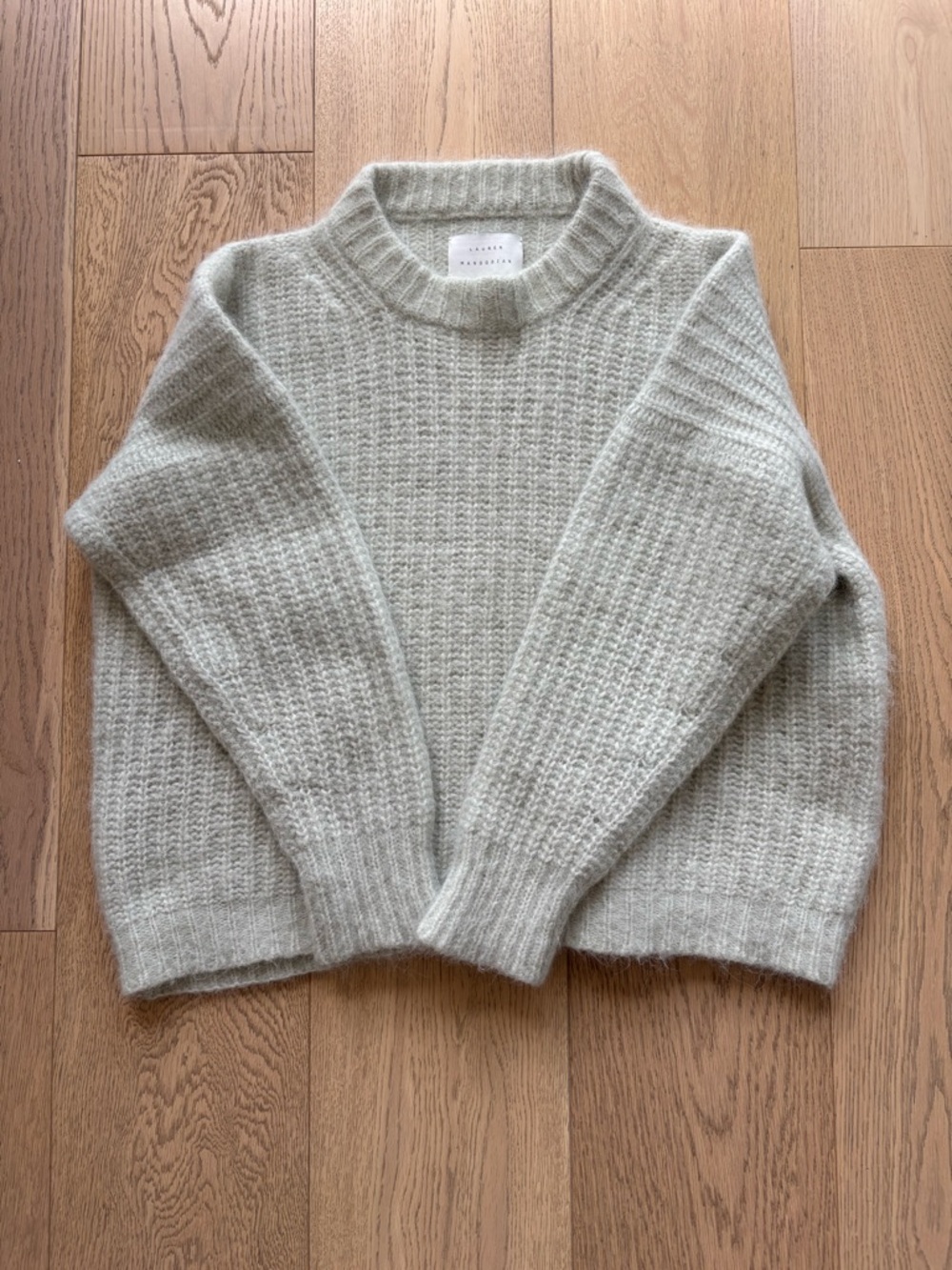 lauren manoogian alpaca/cotton sweater- mint size 1 (medium)